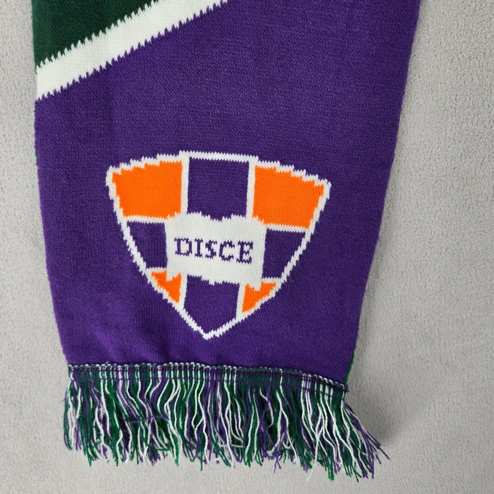 Hobart and William Smith Colleges OS Knit Scarf Green Purple Herons Statesmen